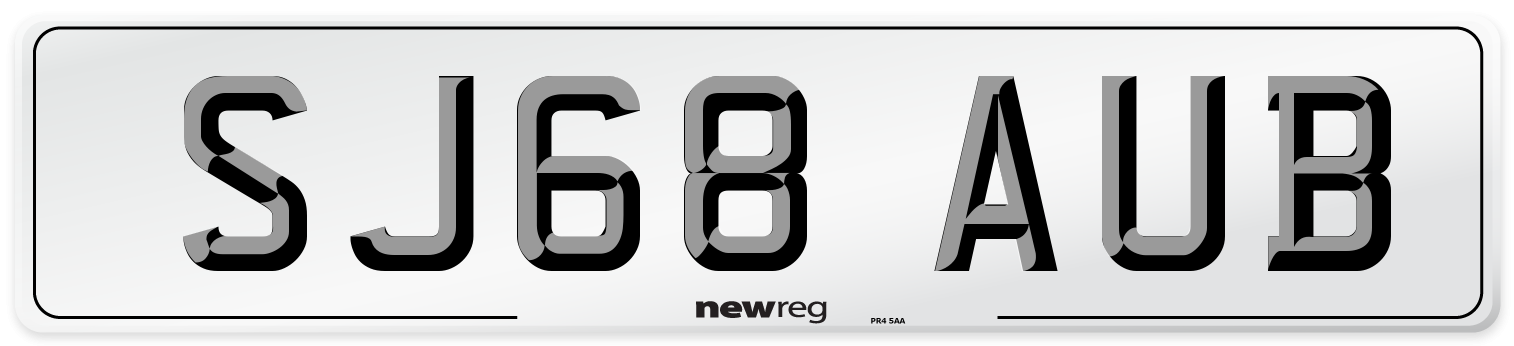 SJ68 AUB Number Plate from New Reg